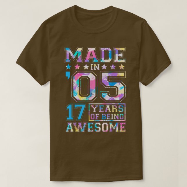 Camiseta Garota De 17 Anos Presente Para A Décima Sétima Fe (Frente do Design)
