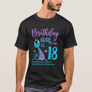Camiseta Garota de 18 anos de presente rabo de sereia 18 de