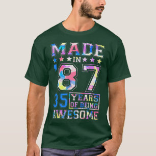 Camiseta Garota De 35 Anos Presente Para O 35º Nascer De Pr