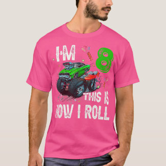 Camiseta Garota de 8 anos Presente 8 anos Garoto Monster Ca