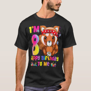 Camiseta Garota de 8 anos Princesa Pequena Panda Vermelha 8