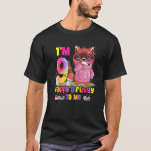 Camiseta Garota de 9 anos Princesa Pequena Panda Vermelha 9