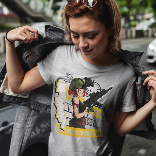 Camiseta Garota de Animação do Exército (Criador carregado)