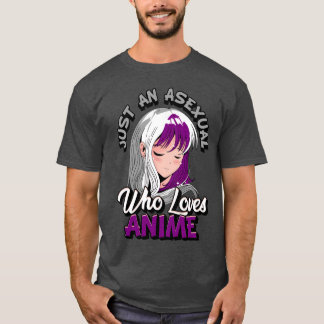 Camiseta Garota de Anime Assexual Apenas Uma Assexual Que A