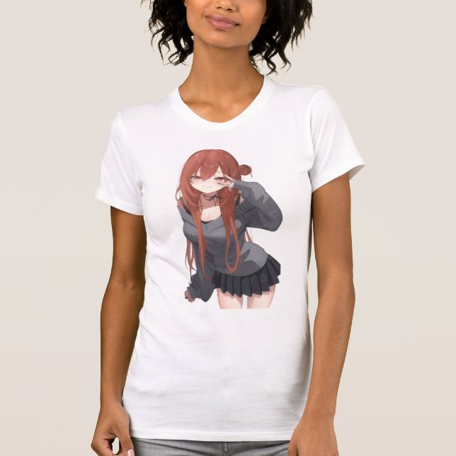 Camiseta Garota de Anime com Estética Fofa (Frente)