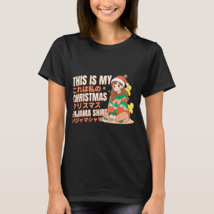 Camiseta Garota de Anime de Pijama de Natal Japonesa Mangá
