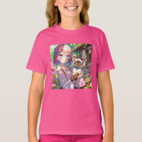 Garota de Anime e Gato Siamês