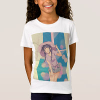 Garota de Anime Estética Fofa - Mangá de Pastel Su