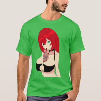 Camiseta Garota de anime lasciva engraçada