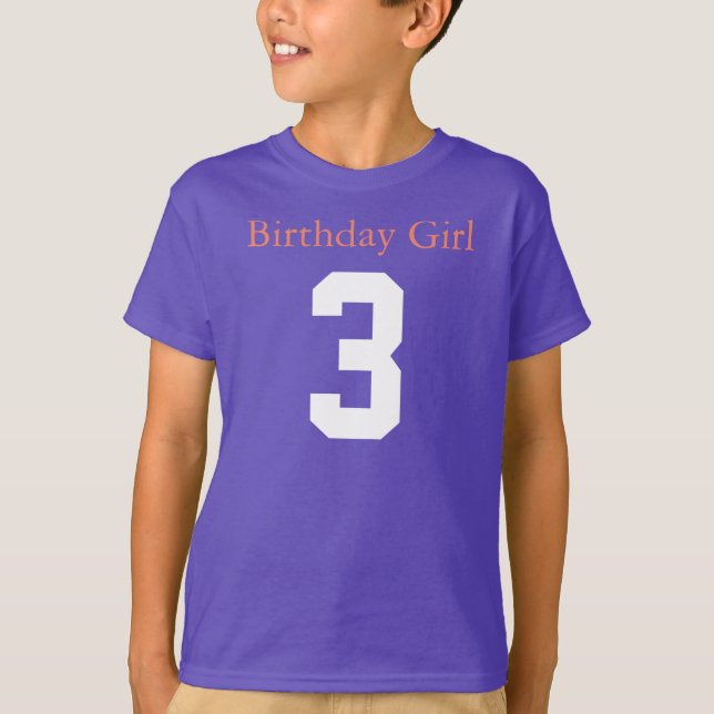 Camiseta Garota de aniversário 3 (Frente)