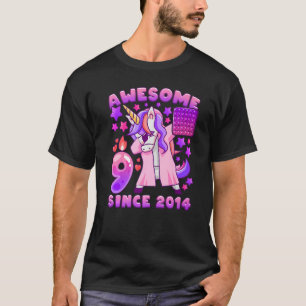 Camiseta Garota de aniversário de 9 anos, nascer 2014, Unic