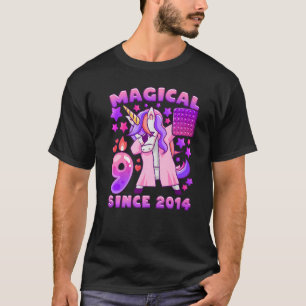 Camiseta Garota de aniversário de 9 anos, nascer 2014, Unic
