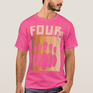 Camiseta Garota De Aniversário De Boliche De 4 Anos