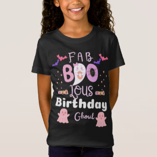 Camiseta garota de aniversário de halloween