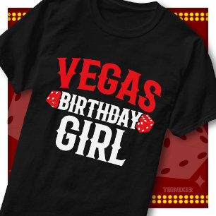 Camiseta Garota de Aniversário de Vegas Esquadrão de Festa
