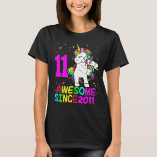 Camiseta Garota de Aniversário do 11 de Flautista da Unicór