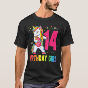 Camiseta Garota de Aniversário do 14 de Flautista da Unic