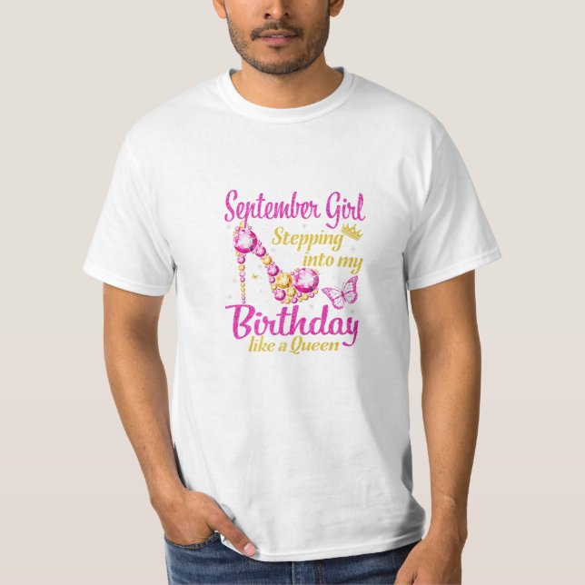 Camiseta Garota de aniversário do Sep (Frente)