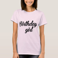 Garota de aniversário do T-Shirt Tumblr