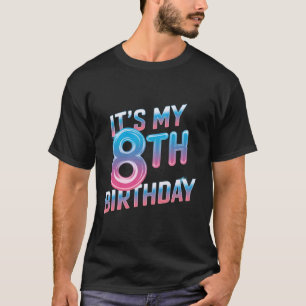 Camiseta Garota de Aniversário K-Pop É Meu 8º Aniversário