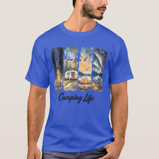Camiseta Garota de aventura da vida de camping