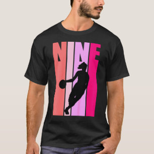 Camiseta Garota de Basquete 9 Hoje Aniversário 9 Nono Dia 9