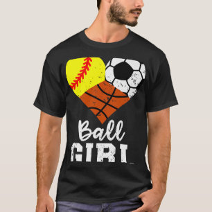 Camiseta Garota de Bola Engraçada Jogadora De Futebol De So