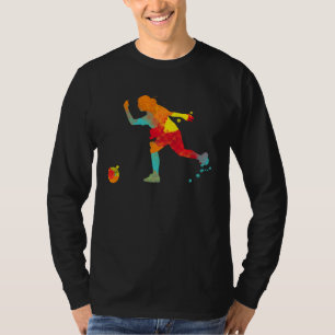 Camiseta Garota de Boliche Bola Pino Jogador de Boliche Str