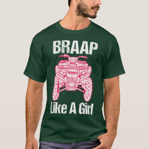 Camiseta Garota de Braço ATV Quad Bike de Quatro Rodas