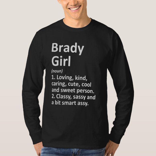 Camiseta Garota de Brady Tx Texas Cidade Divertida Casa Raí (Frente)