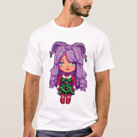 Garota de cabelo roxo