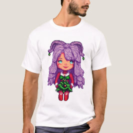 Camiseta Garota de cabelo roxo