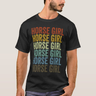 Camiseta Garota de Cavalo Cavaleira de Cavalo Garota de Mon
