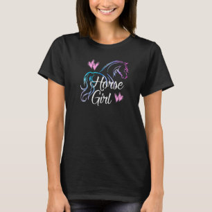 Camiseta Garota de Cavalo Equitação Cavalgada Coração