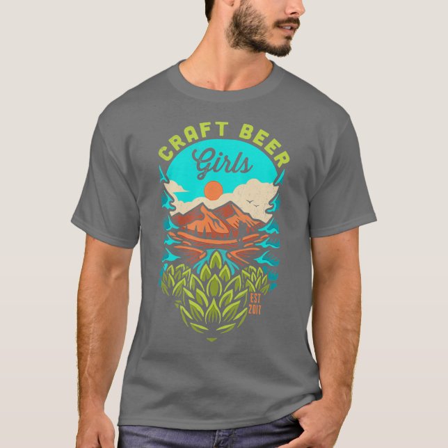 Camiseta Garota de Cerveja de Artesanato (Frente)