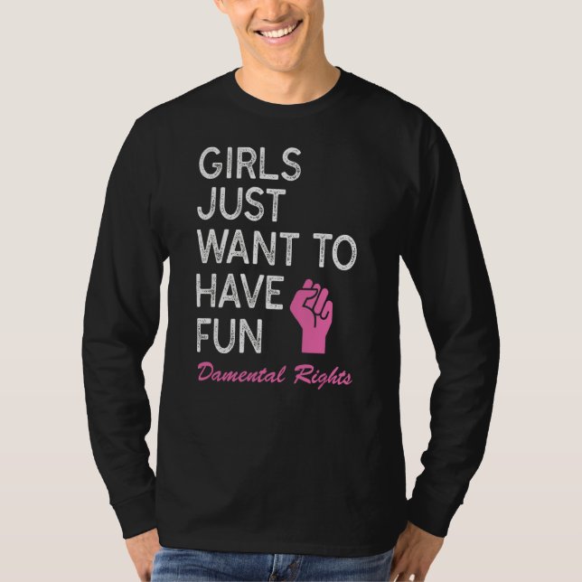 Camiseta Garota de Citação Só Quer Se Divertir (Frente)