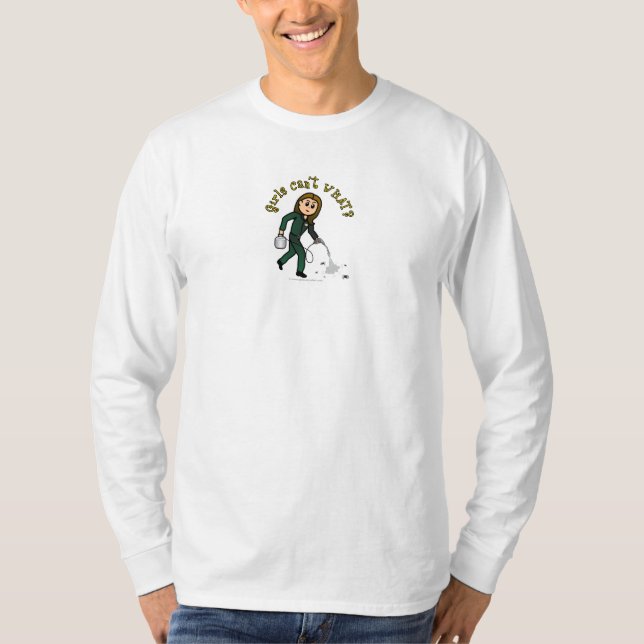 Camiseta Garota de Controle de Pest Clara (Frente)
