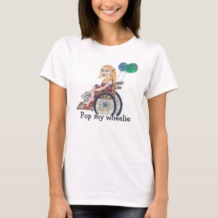 Camiseta Garota de cordeiro numa cadeira de rodas vai para