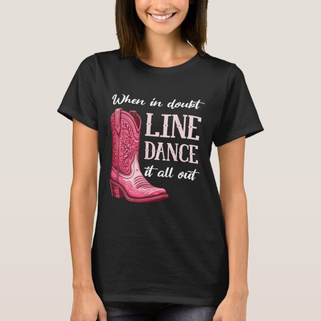 Camiseta Garota de dança da linha do campo (Frente)