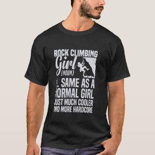 Camiseta Garota de Escalada em Rocha Substantivo igual a um