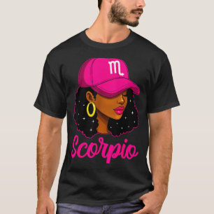 Camiseta Garota de Escorpião Tampa Rosa Zodíaco Aniversário