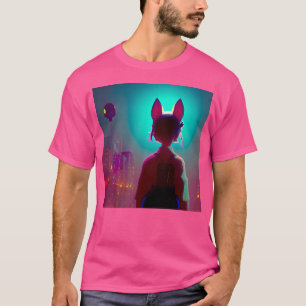 Camiseta Garota de Gato de Anime