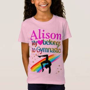 CAMISETA GAROTA DE GINÁSTICA PERSONALIZADA T CAMISTURA