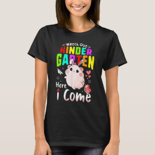 Camiseta Garota De Hamster De Volta À Escola Assistindo Ao 