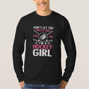 Camiseta Garota de Hóquei Dizendo Jogador de Hóquei