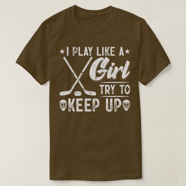 Camiseta Garota de Hóquei em Gelo (Frente do Design)