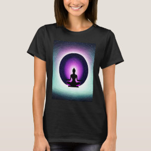Camiseta Garota de Ioga Feminino Saudação ao Sol Meditação