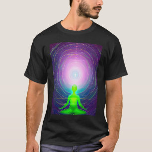 Camiseta Garota de Ioga Feminino Saudação ao Sol Meditação