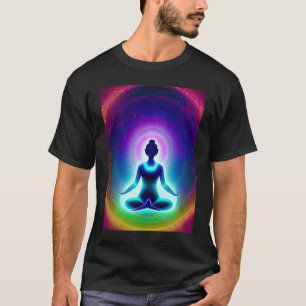 Camiseta Garota de Ioga Feminino Saudação ao Sol Meditação