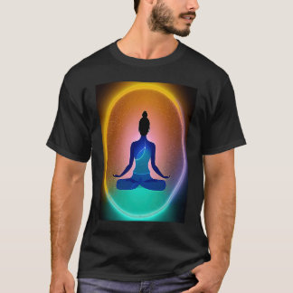 Camiseta Garota de Ioga Feminino Saudação Solar Meditação C